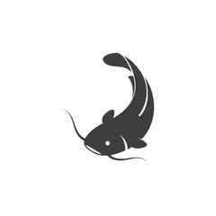 Catfish logo template vector icon illustration design 