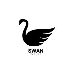 Swan logo Template vector illustration design 