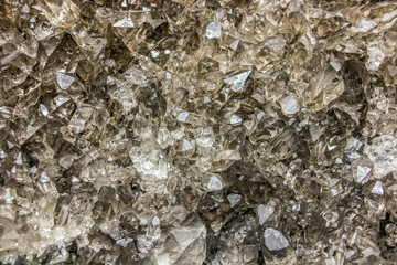 The rare stone - Rauchquarz, close up. Structure of stone.