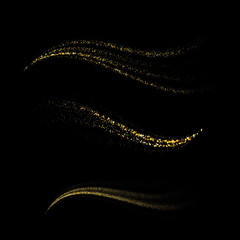  Golden texture. Abstract dark background with horizontal golden lines of golden sand