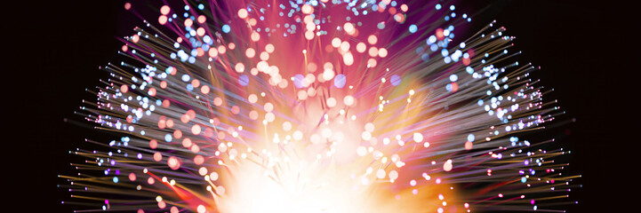 Abstract fireworks explosion in colorful shades