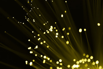 Yellow abstract fiber glass light