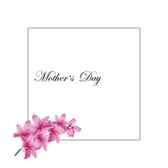  Vector mother's day frame design on abstract background with hyacinth flowers. Design element