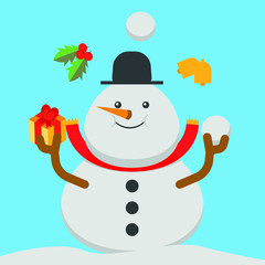 vector snowman