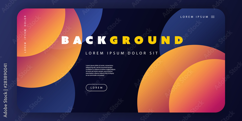 Poster abstract colorful minimal geometric pattern background template, gradient shapes composition, futuri