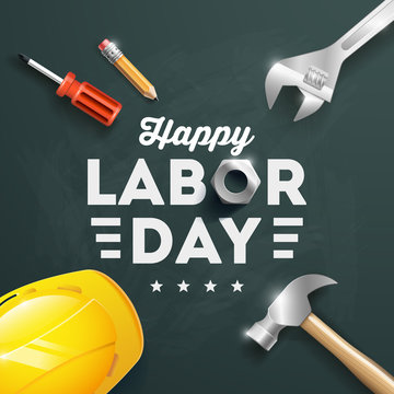 Happy Labor Day banner, poster. Design template. Vector illustration