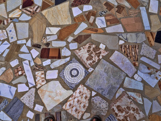 Curious mosaic flooring made of different tiles, Ethiopia
