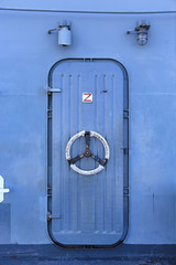 Steel door in the battleship
