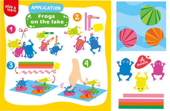 Application Frogs on Lake Game Printable Worksheet