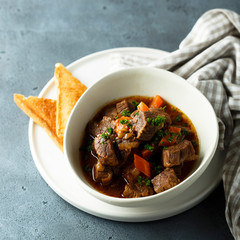 Homemade beef stew or goulash