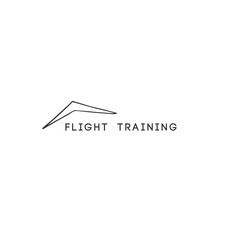 Flight training, sky sports abstract logo template. Vector isolated hand drawn icon.