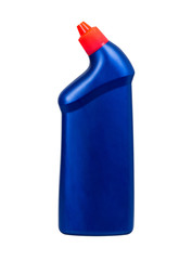 toilet bowl cleaner bottle isolated on a white