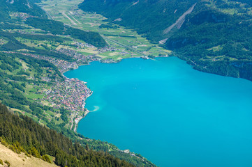Fototapeta na wymiar view of Brienz and Lake Brienz