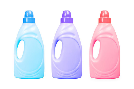 Fabric Softener Bottle Isolated On A White