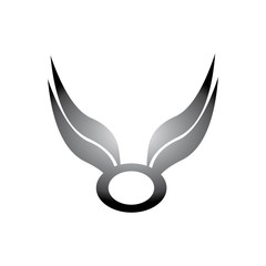 wing photography logo vector