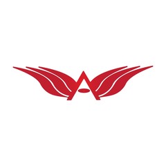 Obraz premium letter A wing logo