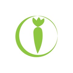 Fresh carrot logo vector