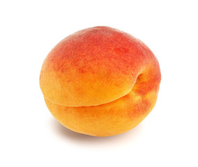 apricot yellow red sweet juicy fruit on a white background