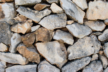 Wall of large natural stones.