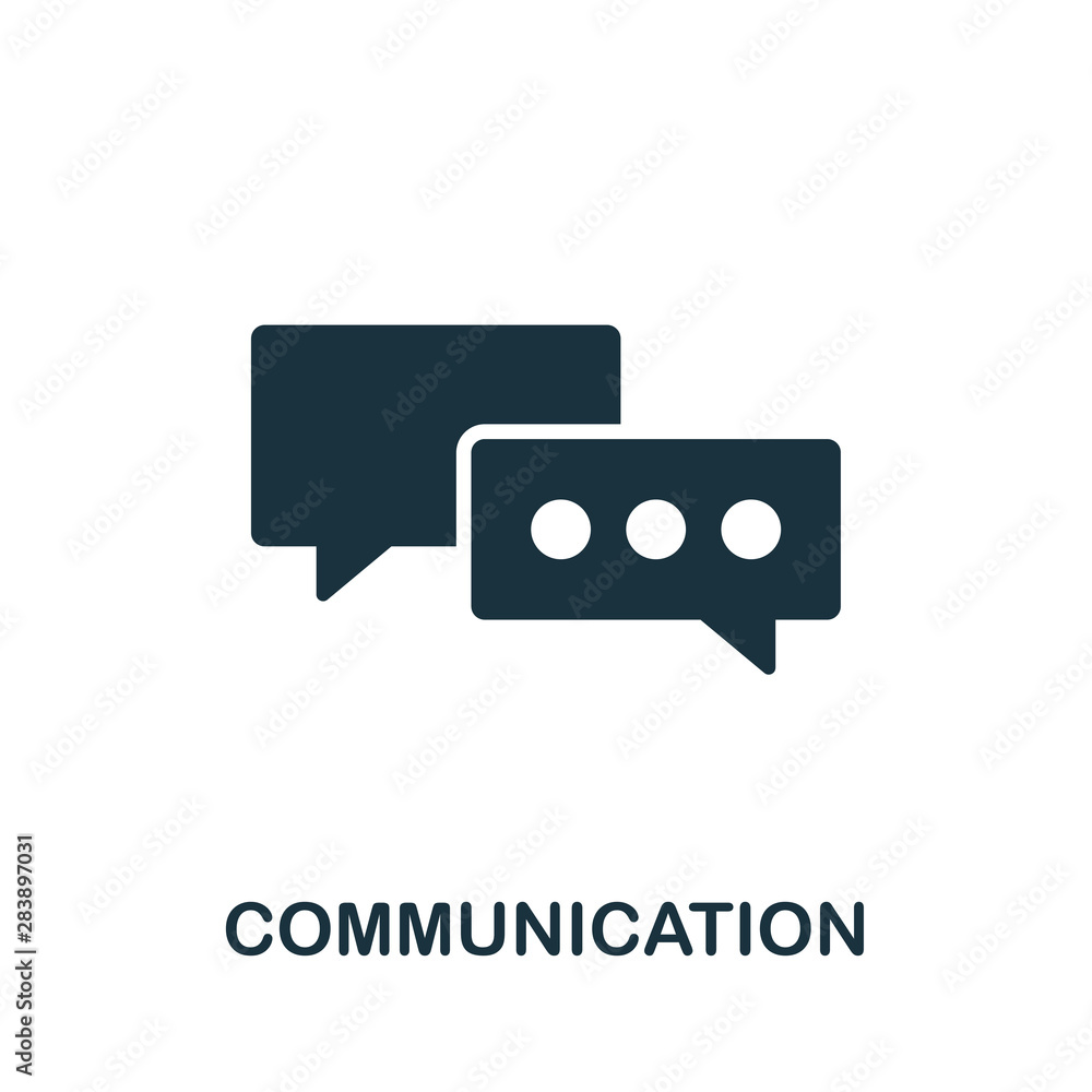 Poster communication vector icon symbol. creative sign from seo and development icons collection. filled fl