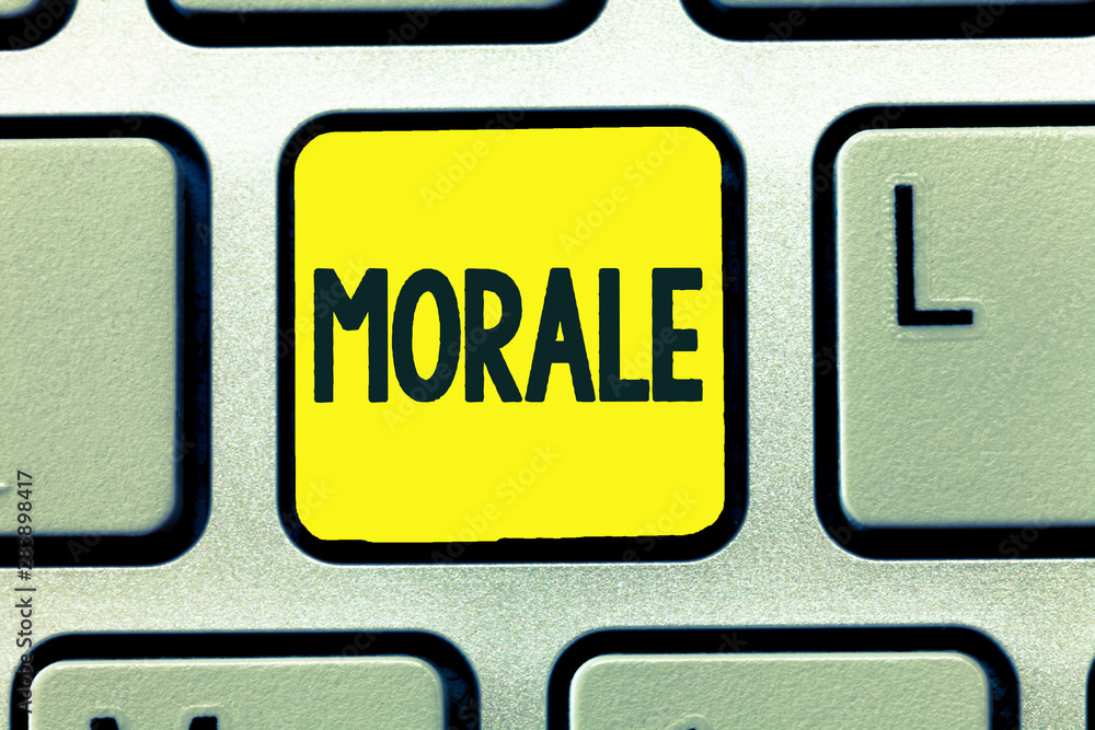 Fototapete conceptual hand writing showing morale. business photo text enthusiasm and discipline of person or g