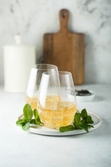 Refreshing mint lemonade