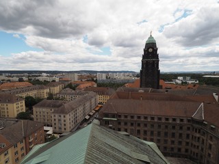 Old buildings like churches in Dresden, Germany