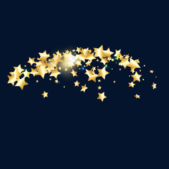 Star falling confetti background.