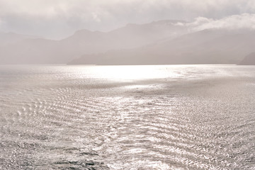 Peaceful coastal landscape of Otago Peninsula, New Zealand