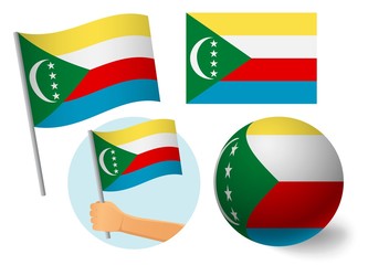 Comoros flag icon set