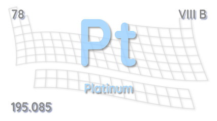 Platinum chemical element  physics and chemistry illustration backdrop