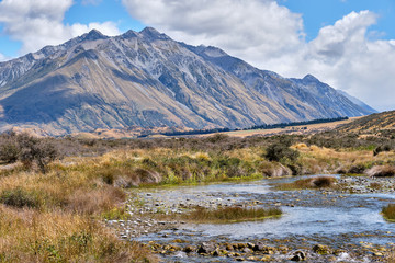 Dramatic scenery of Edoras (Lord of the Rings filming location), Canterbury, New Zealand