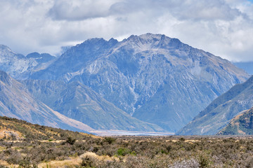 Dramatic scenery of Edoras (Lord of the Rings filming location), Canterbury, New Zealand