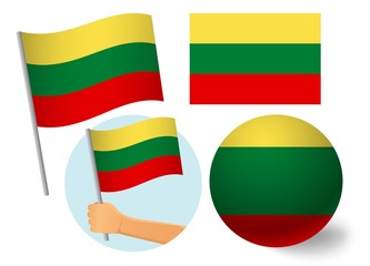 lithuania flag icon set