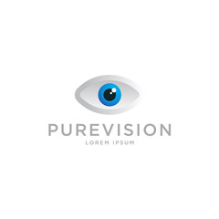 clean modern shiny eye logo template vector
