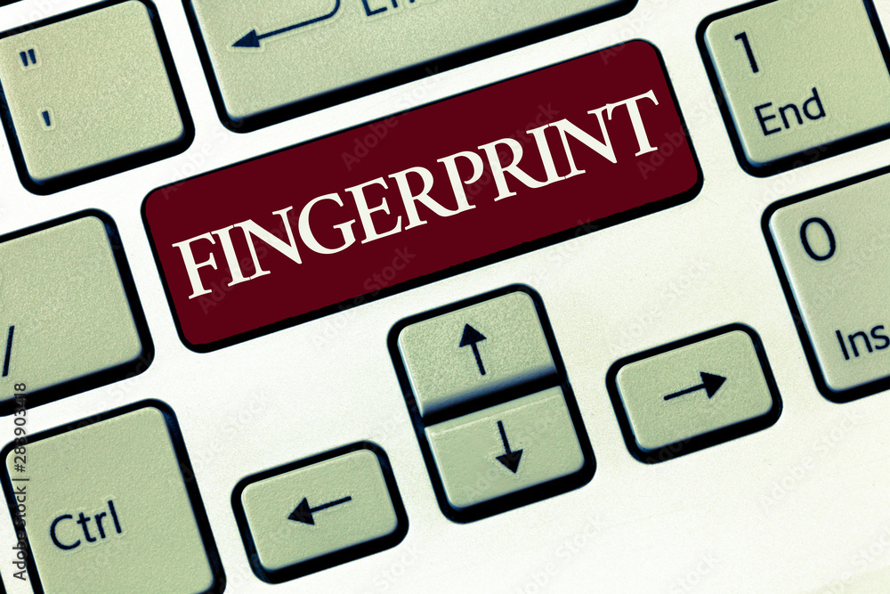 Poster writing note showing fingerprint. business photo showcasing impression or mark made on a surface by 