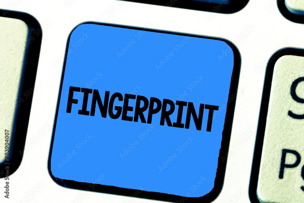 Poster handwriting text writing fingerprint. concept meaning impression or mark made on a surface by a demo