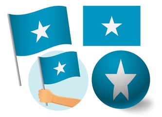 Somalia flag icon set