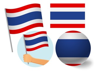 Thailand flag icon set