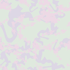 UFO camouflage of various shades of pink, blue and violet colors