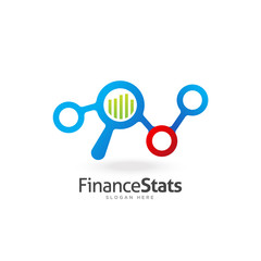 Finance statistic analytic logo template