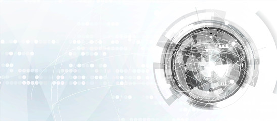 Obraz premium Abstract tech background. Futuristic technology interface