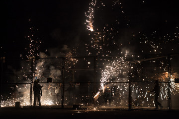 Fireworks in traditional Cordà festivity