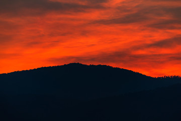 夕焼けの空