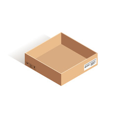 Empty box isometric icon