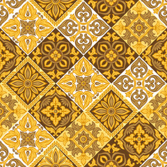 Italian ceramic tile pattern. Ethnic folk ornament.