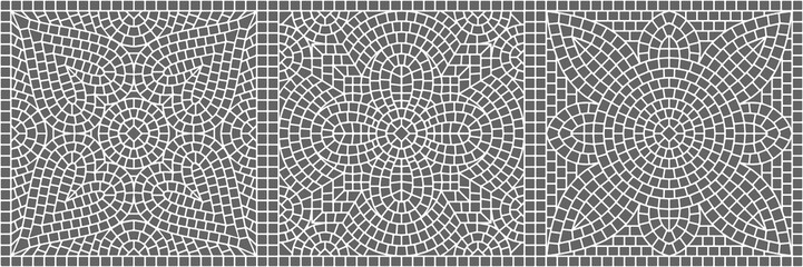 Ancient mosaic ceramic tile pattern.