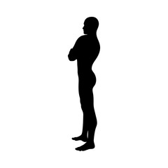 Standing Pose Man Silhouette
