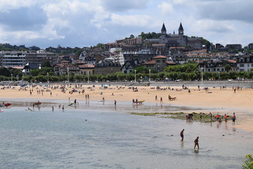 Sea view in San Sebastián city Basque Country Spain Europe