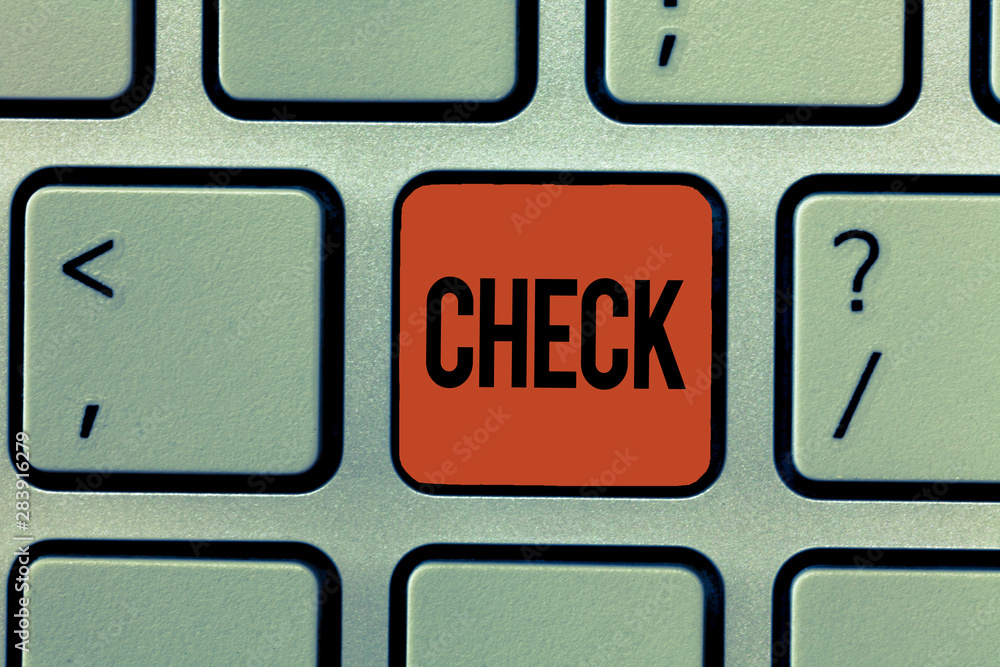 Leinwandbilder text sign showing check. conceptual photo mark click on a box in order to select a particular option